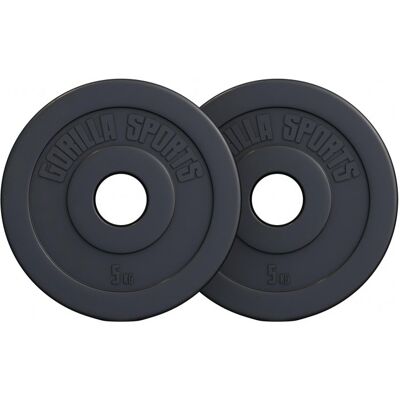 Gorilla Sports Zestaw obciążeń winylowych 6x5 50/51 mm Gorilla Sports Zestaw obciążeń winylowych 6x5 50/51 mm