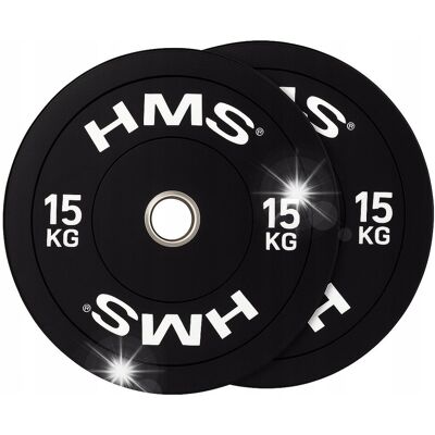 HMS Zestaw Talerze Obciążenie na Gryf Sztangę Olimpijskie 2x15kg 30kg Gumowe HMS Zestaw Talerze Obciążenie na Gryf Sztangę Olimpijskie 2x15kg 30kg Gumowe