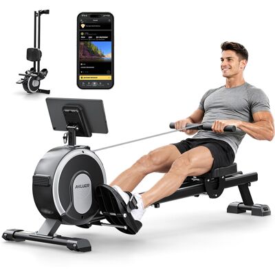 Akluer Rm001 Wioślarz Magnetyczny Cichy 20db 16-Stopniowy Opór Składany Pionowo 150kg Kinomap Trening Całego Ciała Akluer Rm001 Wioślarz Magnetyczny Cichy 20db 16-Stopniowy Opór Składany Pionowo 150kg Kinomap Trening Całego Ciała