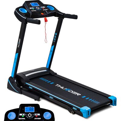 Bieżnia Elektryczna Thunder Icon-Blue 17km/h Składana Aplikacja 140kg Bieżnia Elektryczna Thunder Icon-Blue 17km/h Składana Aplikacja 140kg