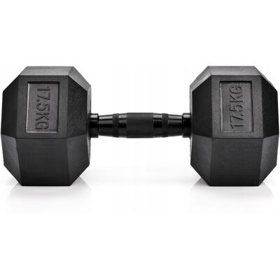 Meteor Hantel Hantelek Heksagonalny Hex Żeliwny Hantla 1x17,5kg Gumowy Uniwersalny Meteor Hantel Hantelek Heksagonalny Hex Żeliwny Hantla 1x17,5kg Gumowy Uniwersalny