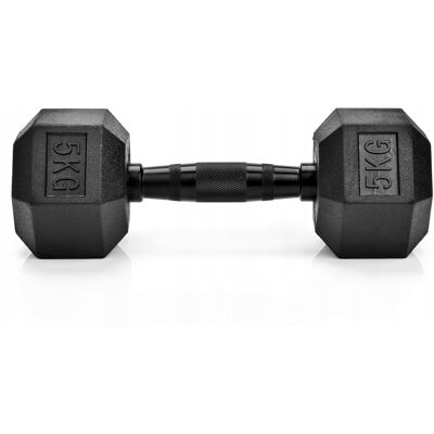 Meteor Hantel Hantelek Heksagonalny Hex Żeliwny Hantla 1x5 Kg Gumowy Uniwersalny Meteor Hantel Hantelek Heksagonalny Hex Żeliwny Hantla 1x5 Kg Gumowy Uniwersalny