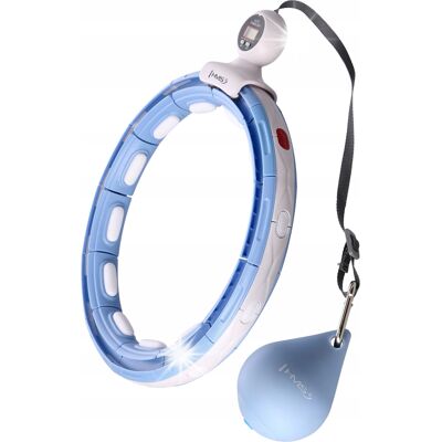 Hhm15 Hula Hop Blue Z Magnesem I Obciążnikiem + Licznik Hms Hhm15 Hula Hop Blue Z Magnesem I Obciążnikiem + Licznik Hms