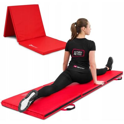 Hop-Sport - HS-065FM - czerwony - 5 cm - Mata gimnastyczna Hop-Sport - HS-065FM - czerwony - 5 cm - Mata gimnastyczna