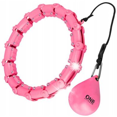 One Fitness Hula Hop Hoop Z Wypustkami I Obciążeniem Regulowany 25-43 Cm One Fitness Hula Hop Hoop Z Wypustkami I Obciążeniem Regulowany 25-43 Cm