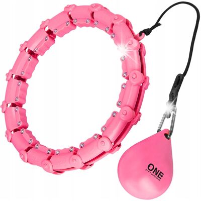One Fitness Hula Hop Z Wypustkami I Obciążeniem Do Ćwiczeń Regulowany 25-43 Cm One Fitness Hula Hop Z Wypustkami I Obciążeniem Do Ćwiczeń Regulowany 25-43 Cm