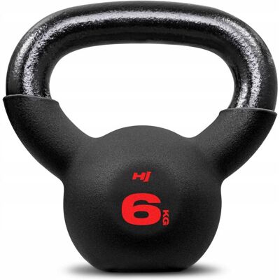 Hop-Sport Kettlebell 6 Kg Żeliwny Odważnik Do Ćwiczeń Trening Siłowy Hantel Fitness Hop-Sport Kettlebell 6 Kg Żeliwny Odważnik Do Ćwiczeń Trening Siłowy Hantel Fitness