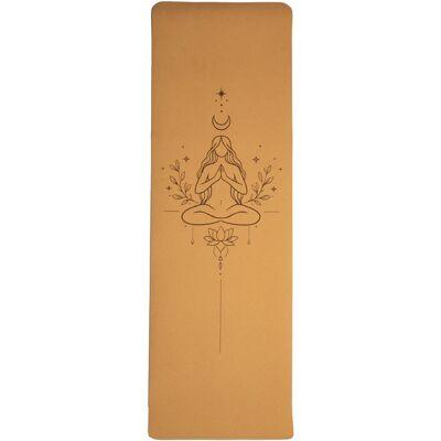 JadeYoga Mata Do Jogi, Yogi & Yogini, Cork/tpe, 183x61 Cm, 5 Mm, Brązowa JadeYoga Mata Do Jogi, Yogi & Yogini, Cork/tpe, 183x61 Cm, 5 Mm, Brązowa