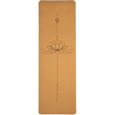 JadeYoga Mata Do Jogi, Yogi & Yogini, Lotus, Korek/tpe, 183x61 Cm JadeYoga Mata Do Jogi, Yogi & Yogini, Lotus, Korek/tpe, 183x61 Cm