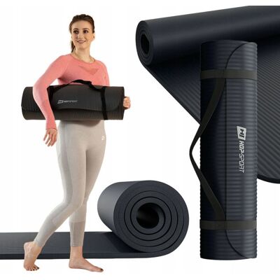 Hop-Sport Mata Fitness Nbr 1,5cm - Czarna - 190x80cm Hop-Sport Mata Fitness Nbr 1,5cm - Czarna - 190x80cm