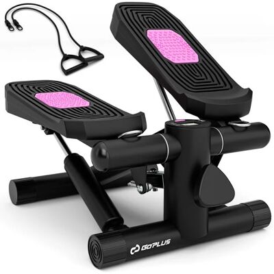 COSTWAY Mini Stepper Z Taśmami Oporowymi Urządzenie Fitness 40 X 31 X 21,5 Cm COSTWAY Mini Stepper Z Taśmami Oporowymi Urządzenie Fitness 40 X 31 X 21,5 Cm