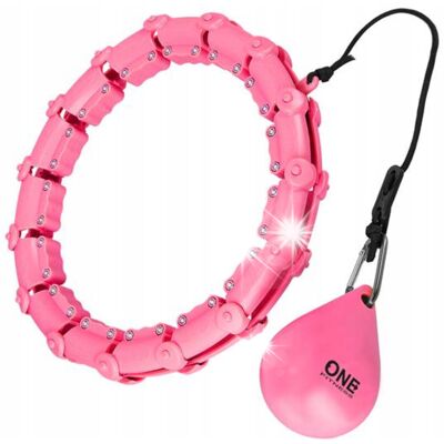 Oha02 Hula Hop Pink Z Wypustkami I Obciążnikiem One Fitness Oha02 Hula Hop Pink Z Wypustkami I Obciążnikiem One Fitness