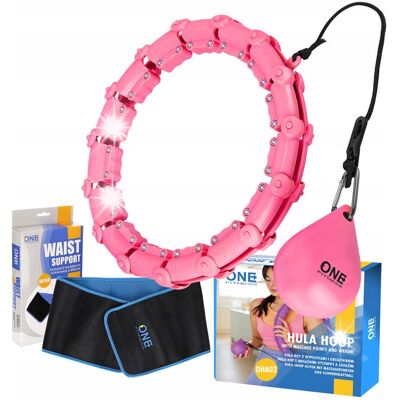One Fitness Hula Hop Odchudzające Z Wypustkami I Obciążeniem + Pas One Fitness Hula Hop Odchudzające Z Wypustkami I Obciążeniem + Pas