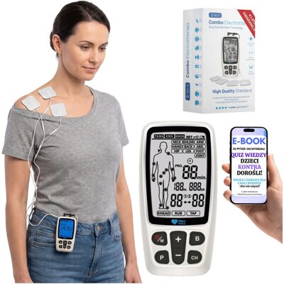 Hertz Profesjonalny Elektrostymulator Tens Ems Moc 2-120ma 40 Stopni Intensywności Bateria 500mah Ponad 5h Pracy + E-Book-2 Hertz Profesjonalny Elektrostymulator Tens Ems Moc 2-120ma 40 Stopni Intensywności Bateria 500mah Ponad 5h Pracy + E-Book-2