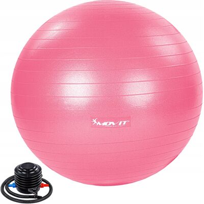 Movit Różowa Piłka Korekcyjna Do Ćwiczenia 75 Cm Pompka Movit Różowa Piłka Korekcyjna Do Ćwiczenia 75 Cm Pompka