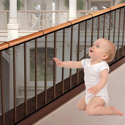 Inny producent Siatka zabezpieczająca dla dziecka 300x90 cm na schody balkon poręcz czarna Inny producent Siatka zabezpieczająca dla dziecka 300x90 cm na schody balkon poręcz czarna