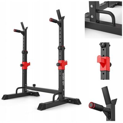 Hop-Sport Regulowany stojak do przysiadów z hakami bezpieczeństwa - Sprzęt fitness Hop-Sport Regulowany stojak do przysiadów z hakami bezpieczeństwa - Sprzęt fitness