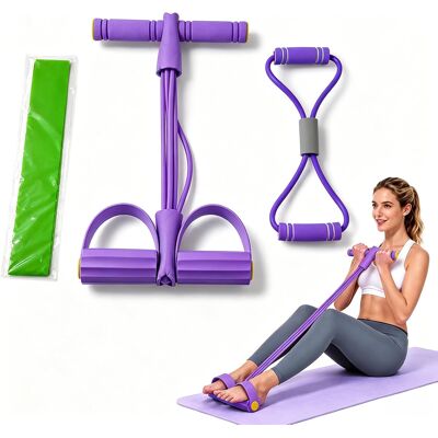 Inny producent Taśma Oporowa Z Pedałem 6 Rur Do Fitnessu, Treningu Brzucha I Nóg W Domu Inny producent Taśma Oporowa Z Pedałem 6 Rur Do Fitnessu, Treningu Brzucha I Nóg W Domu
