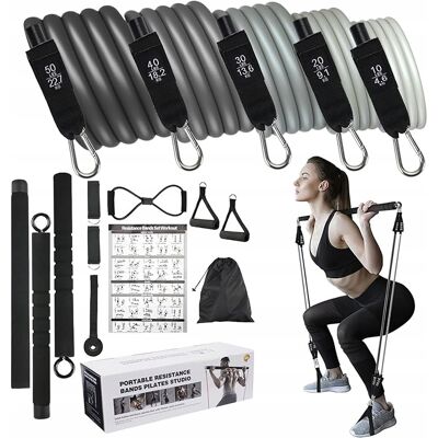 Amazon Taśmy Fitness Do Pilatesu, Zestaw 5 Taśm Oporowych 10-/50 Lbs, Regulowane Amazon Taśmy Fitness Do Pilatesu, Zestaw 5 Taśm Oporowych 10-/50 Lbs, Regulowane