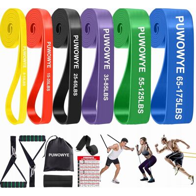 Inny producent Taśmy Oporowe 6 Sztuk Fitness Regulowany Opór Zestaw Do Treningu Inny producent Taśmy Oporowe 6 Sztuk Fitness Regulowany Opór Zestaw Do Treningu