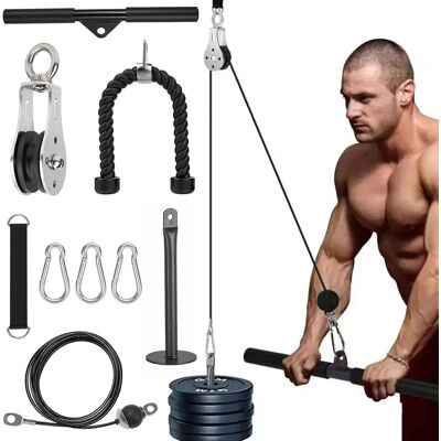 Inny producent Wyciąg Linowy Fitness Zestaw Treningowy Bloczki Ramion Mięśnie Domowy Inny producent Wyciąg Linowy Fitness Zestaw Treningowy Bloczki Ramion Mięśnie Domowy