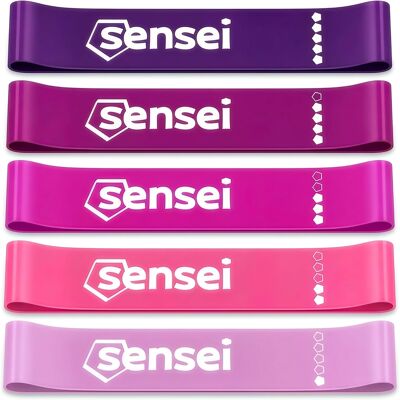 Sensei Zestaw 5 Taśm Oporowych Z Lateksu Do Ćwiczeń Fitness I Pilates 30 Cm Sensei Zestaw 5 Taśm Oporowych Z Lateksu Do Ćwiczeń Fitness I Pilates 30 Cm