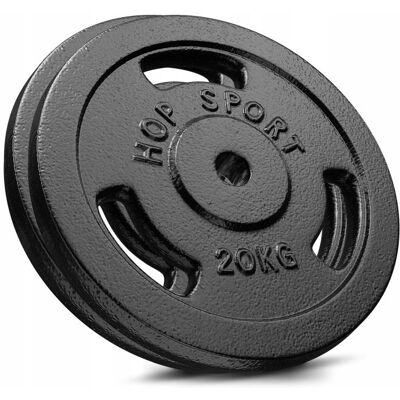 Hop-Sport Zestaw Obciążeń Żeliwnych 2x20kg Hop-Sport Zestaw Obciążeń Żeliwnych 2x20kg