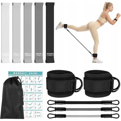 Inny producent Zestaw Taśm Oporowych Fitness Gumy Do Ćwiczeń Joga Pilates Pośladki Inny producent Zestaw Taśm Oporowych Fitness Gumy Do Ćwiczeń Joga Pilates Pośladki
