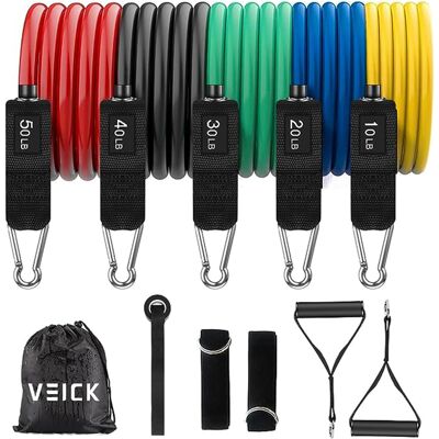 Inny producent Zestaw Taśm Oporowych Veick 68 Kg Gumy Do Ćwiczeń Fitness Pilates Inny producent Zestaw Taśm Oporowych Veick 68 Kg Gumy Do Ćwiczeń Fitness Pilates