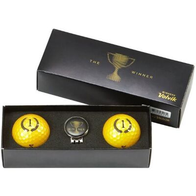 Piłki Golfowe Volvik Champion Box (Zestaw 2 Złotych Piłek Z Markerem) Piłki Golfowe Volvik Champion Box (Zestaw 2 Złotych Piłek Z Markerem)