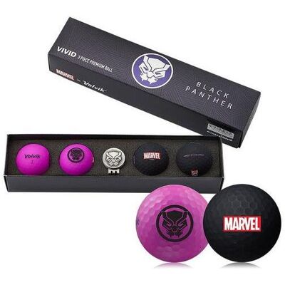 Piłki golfowe VOLVIK MARVEL BLACK PANTHER, Pack Piłki golfowe VOLVIK MARVEL BLACK PANTHER, Pack