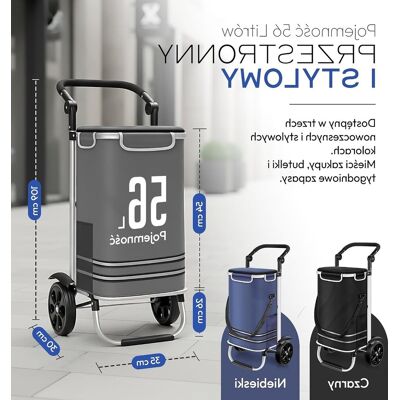 Inny producent WÓZEK NA ZAKUPY 56 LITRÓW SKŁADANY TRANSPORTOWY CHŁODZĄCY Z AKCESORIAMI Inny producent WÓZEK NA ZAKUPY 56 LITRÓW SKŁADANY TRANSPORTOWY CHŁODZĄCY Z AKCESORIAMI