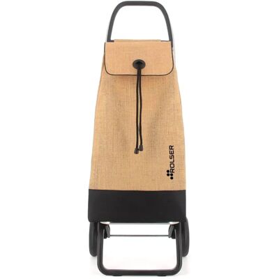 Wózek Na Zakupy 2-Kołowy Rolser I-Max Yute Bi 2 Wheels - Natural / Black Wózek Na Zakupy 2-Kołowy Rolser I-Max Yute Bi 2 Wheels - Natural / Black