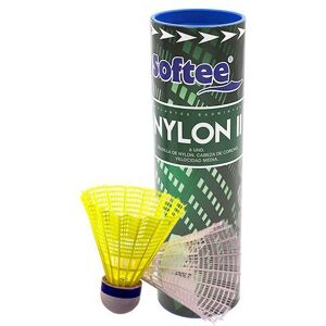 Zestaw 6 lotek do badmintona Softee Nylon II - Żółty Zestaw 6 lotek do badmintona Softee Nylon II - Żółty