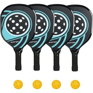 Zestaw rakietek do pickleballa SPORTNOW: zestaw rakietek z 4 rakietkami, 4 piłkami, ergonomicznym uchwytem i torbą, rakietki do gry w pomieszczeniac.. Zestaw rakietek do pickleballa SPORTNOW: zestaw rakietek z 4 rakietkami, 4 piłkami, ergonomicznym uchwytem i torbą, rakietki do gry w pomieszczeniac..