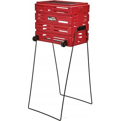 Koszyk na piłki z kółeczkami Tourna Ballport 80B Deluxe czerwony Koszyk na piłki z kółeczkami Tourna Ballport 80B Deluxe czerwony