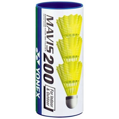 Lotki Do Badmintona Yonex Mavis 200 Średnie Żółte 3 Szt Lotki Do Badmintona Yonex Mavis 200 Średnie Żółte 3 Szt