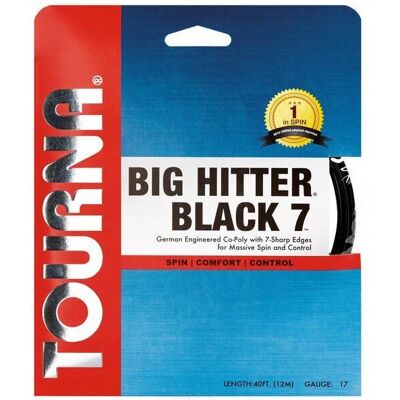 Naciąg tenisowy Tourna Big Hitter Black 7 1.20 - czarny Naciąg tenisowy Tourna Big Hitter Black 7 1.20 - czarny