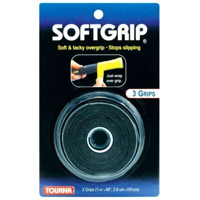Owijki wierzchnie Tourna Softgrip czarne Owijki wierzchnie Tourna Softgrip czarne
