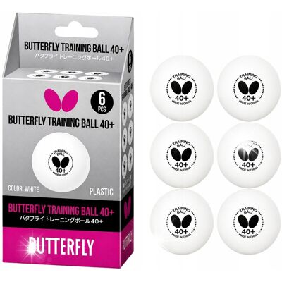 Piłeczki Piłki do tenisa Stołowego Ping Pong 6szt Białe Butterfly Zestaw Piłeczki Piłki do tenisa Stołowego Ping Pong 6szt Białe Butterfly Zestaw