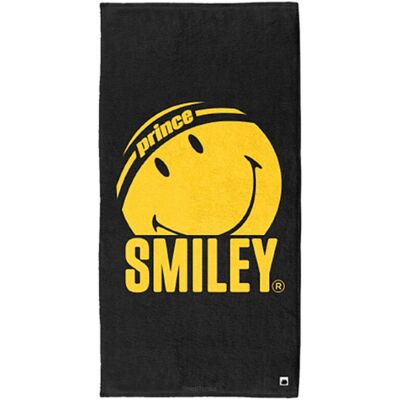 Ręcznik tenisowy Prince x Smiley czarno-żółty Ręcznik tenisowy Prince x Smiley czarno-żółty