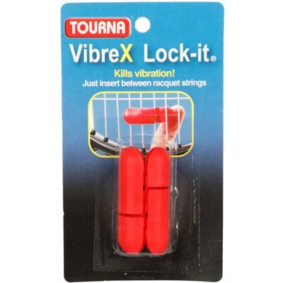 Tłumik tenisowy Tourna Damp VibreX Lock-it czerwony Tłumik tenisowy Tourna Damp VibreX Lock-it czerwony