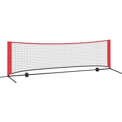 vidaXL Siatka tenisowa czarno-czerwony 301 x 90.5 x 87 cm Poliester vidaXL Siatka tenisowa czarno-czerwony 301 x 90.5 x 87 cm Poliester