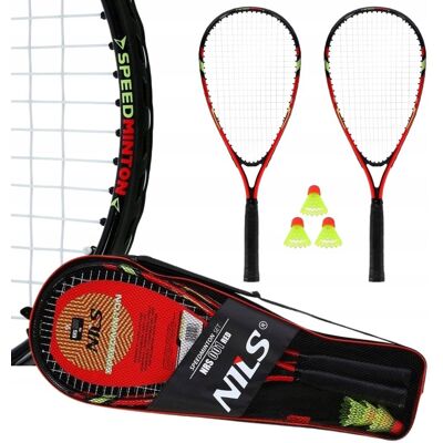 ZESTAW do badmintona NILS speedminton crossmintona - 2 RAKIETY + 3 lotki ZESTAW do badmintona NILS speedminton crossmintona - 2 RAKIETY + 3 lotki