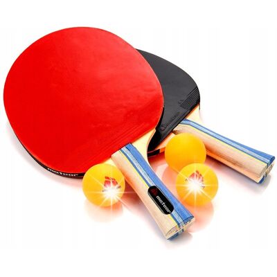 Meteor Zestaw Do Tenisa Stołowego Ping Ponga 2 Paletki + 3 Piłeczki na Prezent Meteor Zestaw Do Tenisa Stołowego Ping Ponga 2 Paletki + 3 Piłeczki na Prezent