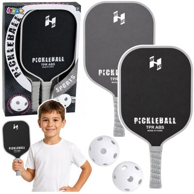 Lean Toys Zestaw Paletki Do Gry W Pickleballa Tenisa Badmintona 2 Piłki Czarno-Szare Lean Toys Zestaw Paletki Do Gry W Pickleballa Tenisa Badmintona 2 Piłki Czarno-Szare