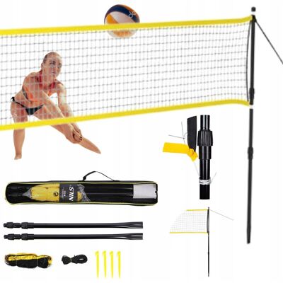 Nils ZESTAW SIATKA DO BADMINTONA SIATKÓWKI TENISA 630 cm SŁUPKI DUŻA 3W1 TORBA Nils ZESTAW SIATKA DO BADMINTONA SIATKÓWKI TENISA 630 cm SŁUPKI DUŻA 3W1 TORBA