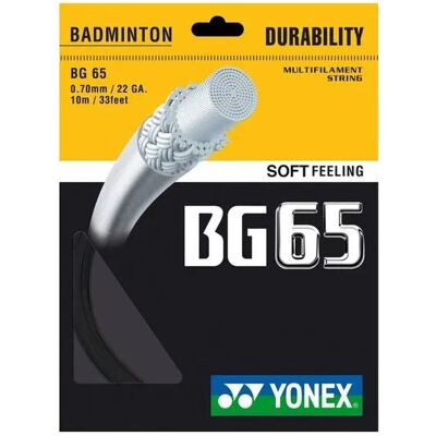 Struna do badmintona Yonex Bg 65 - Czarny Struna do badmintona Yonex Bg 65 - Czarny