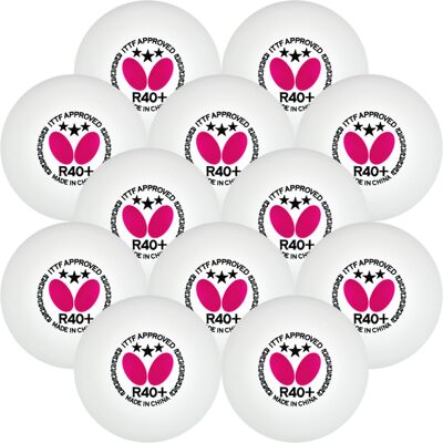 Piłeczki do Tenisa Stołowego Ping Ponga BUTTERFLY Białe *** 12 szt. Piłeczki do Tenisa Stołowego Ping Ponga BUTTERFLY Białe *** 12 szt.