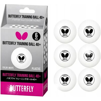Piłeczki Piłki Do Tenisa Stołowego Ping Pong 6szt Białe Butterfly Zestaw Piłeczki Piłki Do Tenisa Stołowego Ping Pong 6szt Białe Butterfly Zestaw